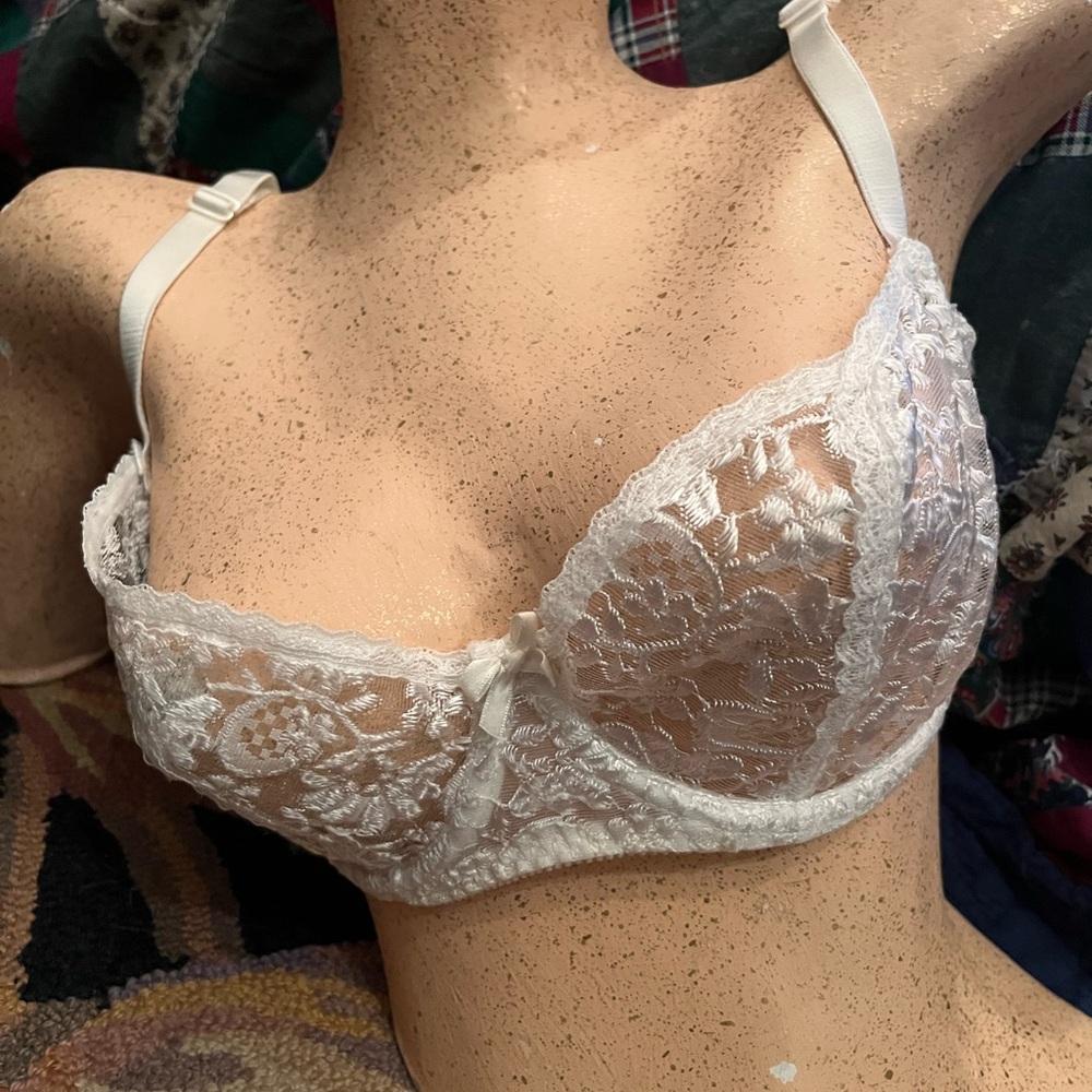 Elegant Trendsetter  Lace White Bra